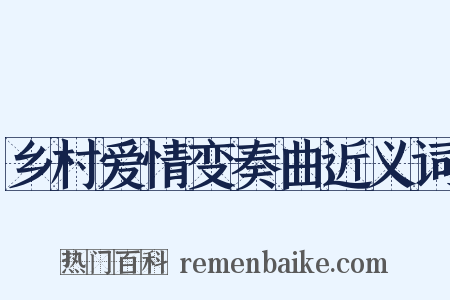 乡村爱情变奏曲近义词是什么意思的图片